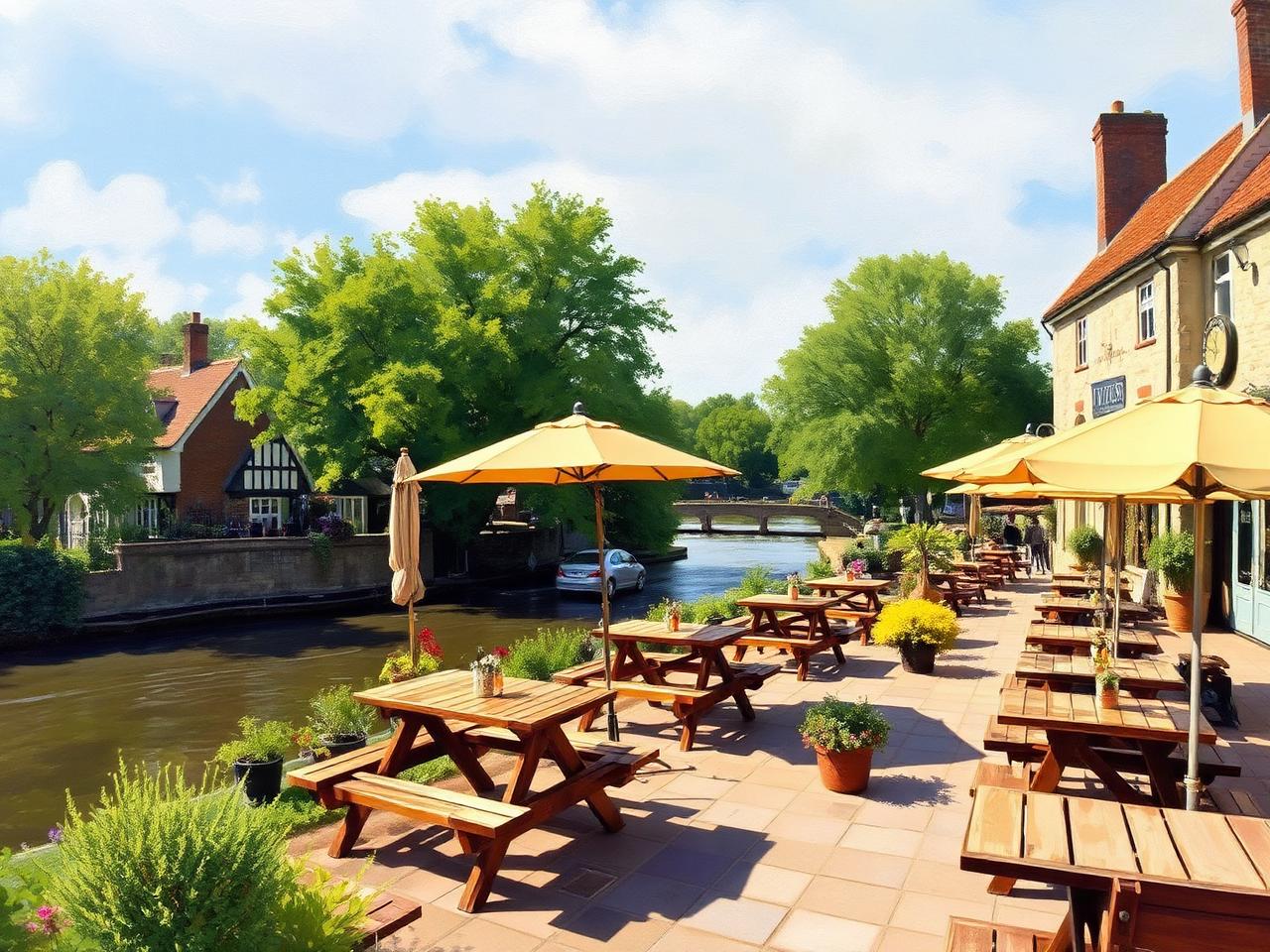 Riverside garden